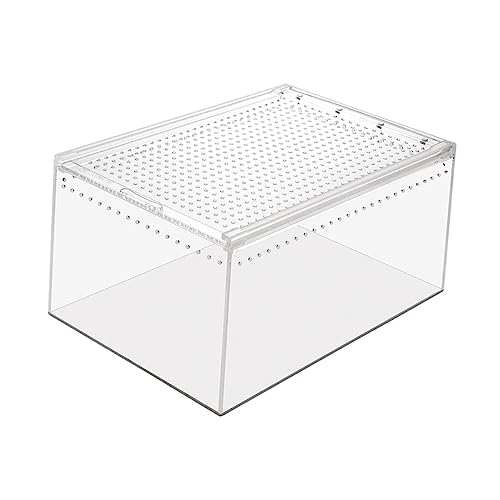 BCOATH Reptile Box Zuchtbecken für Aquarien Grillenhalter aus Acryl Reptilienzuchtkäfige Zuchtzubehör Gecko schrankaufhänger Transparenter Reptilienkäfig Multifunktionaler Reptilienkäfig von BCOATH