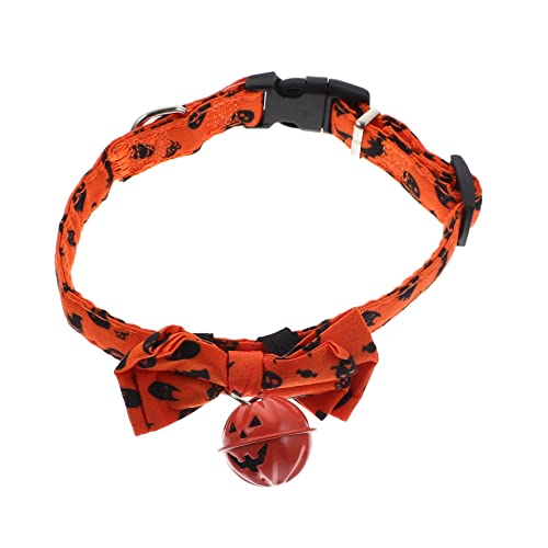 BCOATH Haustier-Halsband mit Fliege für Halloween Hundeparty Halsband verstellbare Katzenhalskette von BCOATH