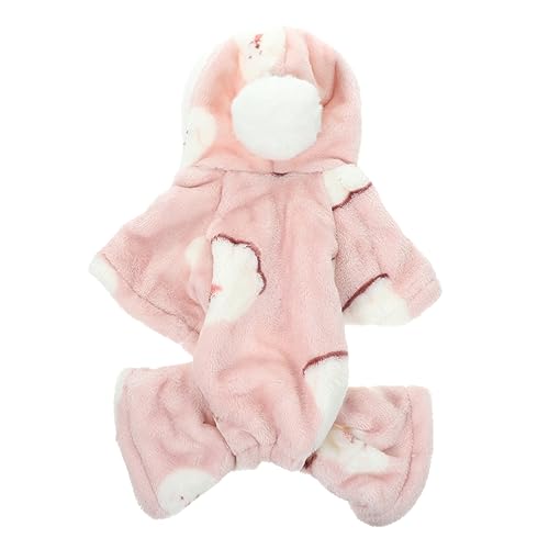 BCOATH Schöne Hundekleidung Kleidung Für Hunde Hunde-Pyjama Chihuahua-Kleidung Welpenkleidung Winterkostüm Für Haustiere Plüsch-haustierkleidung Hund Wintermantel Baumwolle Rosa von BCOATH