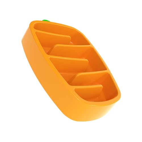 BCOATH Slow-Food-Bowl Futtermittel für Haustiere Hund frisst Zugschüssel Hundefutter-Rätsel pet Supplies pet Bowl Toy Anti-Fall-Welpenfutterautomat Futternapf für Welpen Melamin Orange von BCOATH