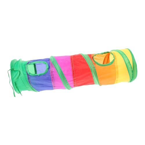 BCOATH Tunnelspielzeug Für Katzen Katzenrohr Crinkle-Tunnel Für Haustiere Katzenspieltunnel Katzen Trainieren Spielzeug Röhrenspielzeug Für Katzen Katzen-Donut-Tunnel Colorful Polyester von BCOATH