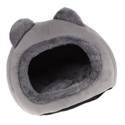 BCOATH Warmes Katzenbett Im Freien Katzen Wärmebett Katzenbetten Katzennest Katze Winter Warmes Bett Kätzchenbetten Betten Für Katzen Katzenhaus Katzenbett Zelt Katzenhütte Stoff Grey von BCOATH