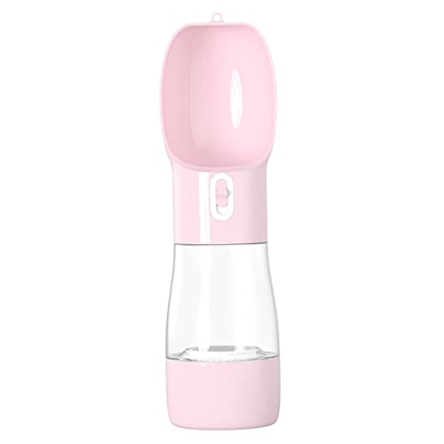 BCOATH Wasserfutterspender Hunde trinkflasche Haustier-Reisewasserflasche Reisen mit der Wasserflasche für Hunde Wasserspender für Welpen hundefutter Flasche Hund wasserflasche Rosa von BCOATH