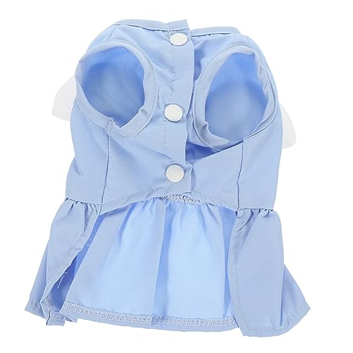 BCOATH hundekleidung hundebekleidung Haustierbekleidung Hunde Kleidung Haustieroutfit Welpenweste Haustierweste Kleidung für Haustierkostüme Haustierkleidung Baumwolle Polyester Sky-Blue von BCOATH