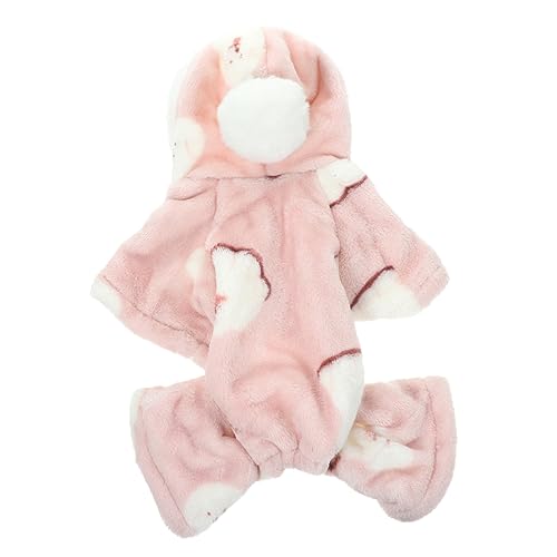 BCOATH hundemantel Dog Raincoat hundepullover Dog Coat hundemäntelchen dekorative Hundekleidung Teetasse Hundekleidung Winterkleidung für Hunde entzückende Welpenkleidung Baumwolle Rosa von BCOATH