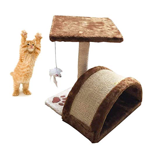 Katzen-Klettergerüst, Katzenbaum-Greifsäule, springende Katze zum Fangen von Haustieren, Katzen-Klettergerüst, Katzenstreu-Spielzeug, Sisal-Katzenfangbrett, geeignet für Katzen zum Spielen und von BDDCYWY