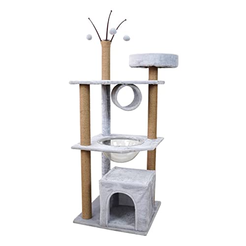 Katzenkletterbaum Katzenklettergerüst, Kratzbaum, Raumkapsel, mehrschichtiges Katzenstreu, Katzenvilla, Katzenspielzeug, Haustierspielzeug, Katzenkratzbrett Cat Tree Vision von BDDCYWY