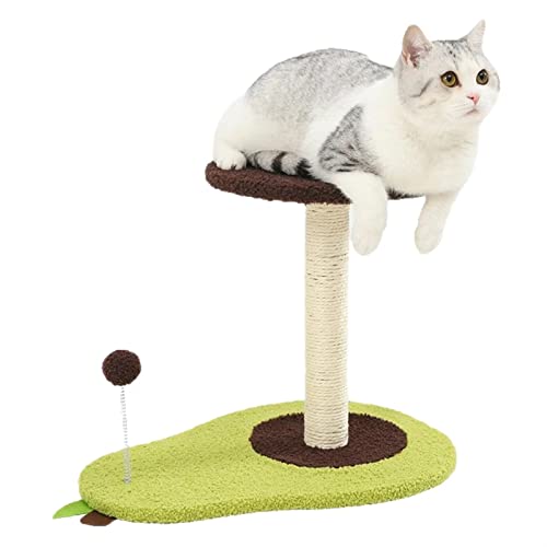 Kratzbäume Avocado-Katzen-Klettergerüst, großes mehrschichtiges Klettergerüst, Haustier-Katzenbaum, stabil, integriertes Sisal-Katzen-Klettergerüst-Spielzeug von BDDCYWY