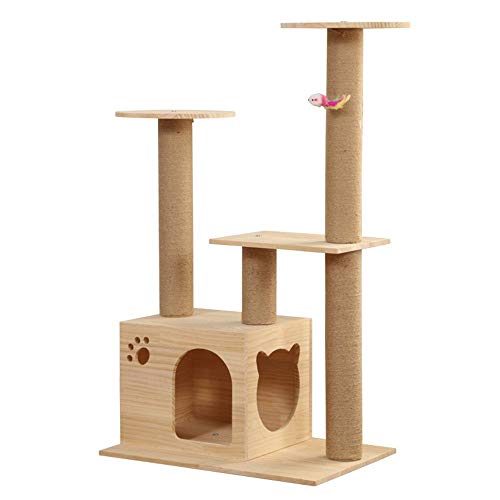 Kratzbaum Condo Sisal Katzenständer Mehrschichtiges Katzenklettergerüst Katzenspielplatz Robustes Katzenklettergerüst g von BDDCYWY