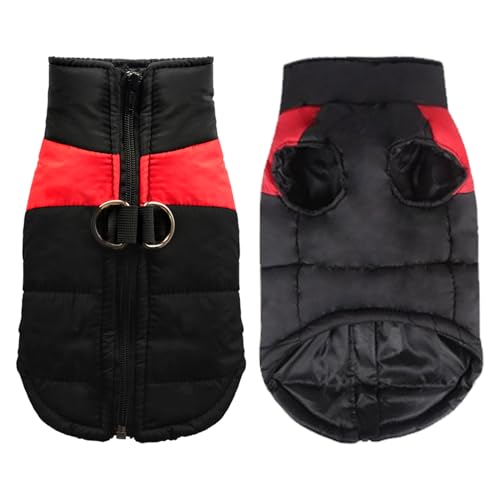 BDSHUNBF Hundemantel Winterjacke Hundejacke Winterweste Jacken wasserdichte Winter Jacke Warm Gefütterter Brustschutz Hund Welpen Kleidung Weste Haustier Gepolsterte Mantel Hundemantel Wasserdicht von BDSHUNBF