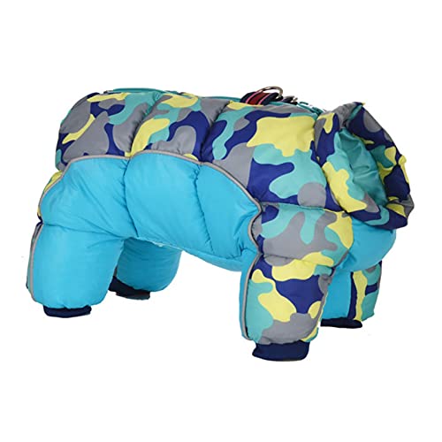 1 Pc Hundekleidung Winter Warme Kleidung Für Kleine Hunde Wasserdicht-Sky Blue Camouflage,18 von BDSTT