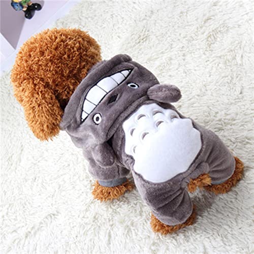 1 Stück Warm Weich Fleece Haustier Hund Katze Kleidung Cartoon Hund Grau L von BDSTT