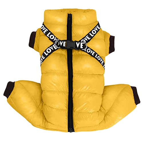 1 Stück Winter-Hundenkleidung Super Warm Pet Dog Jacket Coat-yellow,14 von BDSTT