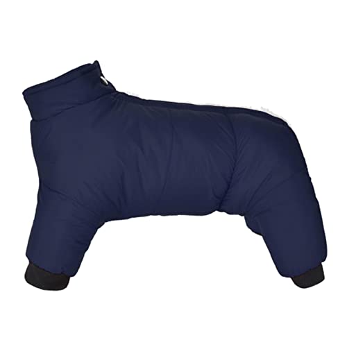 1 x Winter-Hundekleidung, dick, warm, für Welpen, einfarbig, Blau, Größe L von BDSTT