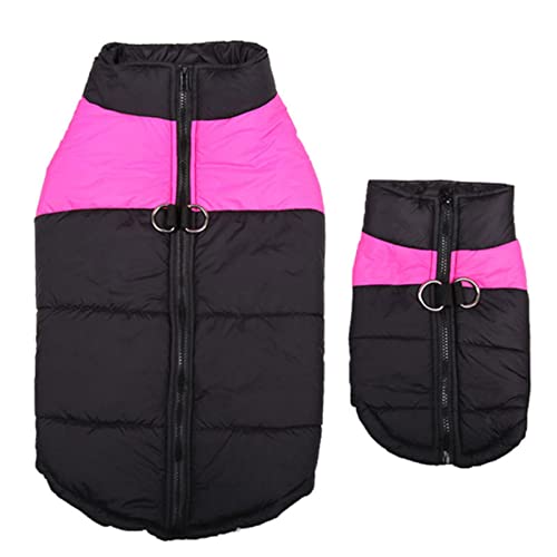 1 x wasserdichter Hundemantel für große Hunde, warme Winterkleidung, Pink, Größe 5XL von BDSTT