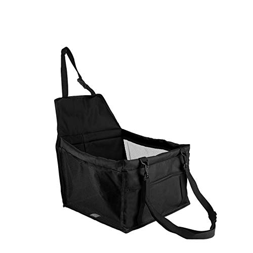 Autositz für Hunde Falten Hängematte Protector Hundebett Auto Vorderer Sitzabdeckung Pet Carriers Mesh Bags Caring Cat Basket wasserdichte Haustiere Reise Matte (Color : Black) von BDXMKS