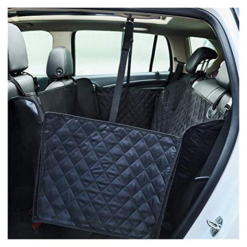 Autositz für Hunde Oxford Stoff Nonlip Auto Sitzbezug Hund Auto Rücksitz Träger wasserdichte Matte Hängematte Kissenschutz (Color : Black, Size : 1335x460x460mm) von BDXMKS