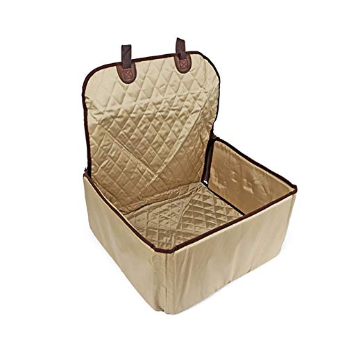 Autositz für Hunde wasserdichte Haustier Auto Träger Hund Sitzbezug Matte Outdoor Tragen Taschen Multifunktions Auto Reisezubehör Hundetasche (Color : Khaki, Size : 58x45x45cm) von BDXMKS