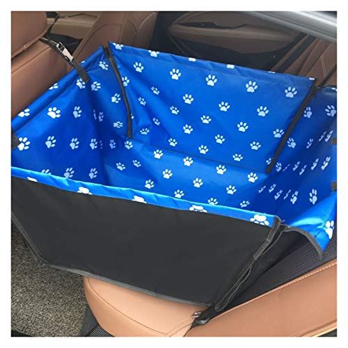 Autositz für Hunde wasserdichte Haustierenträger Hund Autositzbezug Matten Hängemattenkissen Tragen for Hunde Transportin (Color : Blue, Size : 60x35x50cm) von BDXMKS