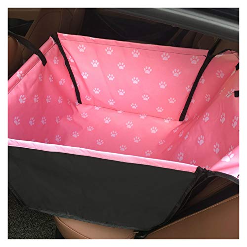 Autositz für Hunde wasserdichte Haustierenträger Hund Autositzbezug Matten Hängemattenkissen Tragen for Hunde Transportin (Color : Pink, Size : 60x35x50cm) von BDXMKS