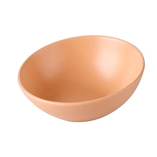 Katzennapf aus Keramik Ceramic Round Pet Bowl Startseite Katzenfutter Schüssel Abnehmbare Schüssel mit Rahmen 45 ° neigbar Design Katze Schüssel Pet Bowl-Feed Trinken (Color : Orange Bowl, Size : 18 von BDXMKS