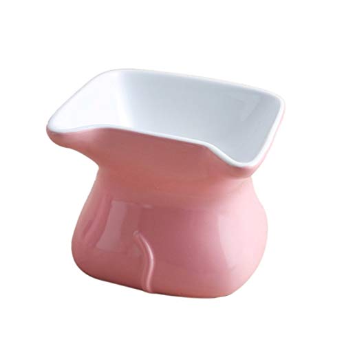 Katzennapf aus Keramik Pet Keramiknapf Nette Karikatur-Feeder for kleinen Hund und Katze Füttern und Wasser Trinken Pet Supplies (Color : Pink) von BDXMKS