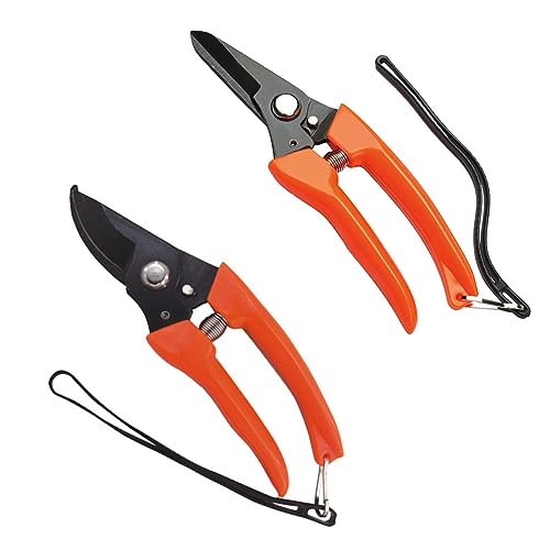 BE-TOOL 2 Stück Huf Trimmerschere, Mehrzweck 3cr13 Edelstahl Schere Garten Baumschnitt Schere für Schafe Lämmer Hufe Pferde Trimmen (Gerade+Gebogen) von BE-TOOL