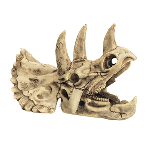 BEAHING Aquariumschmuck, Aquarium -Dinosaurier -Schädeldekoration, Harzschädelmodell für Reptilien aus Versteck, Fisch -Aquarium -Accessoires für Home Bar Decoration von BEAHING