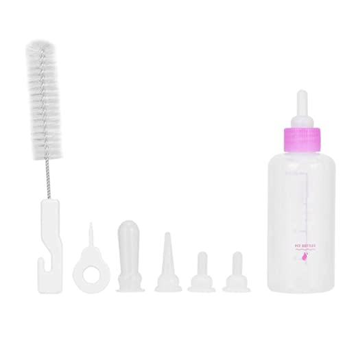 BEAHING Haustier Pflegeflasche Mini Squeeze Flüssige Welpe Milch Fütterung Flasche Kit Haustier Fütterungstool für Hundekätzchen Welpe Rose Rot, Haustiermilch Fütterungsflasche von BEAHING