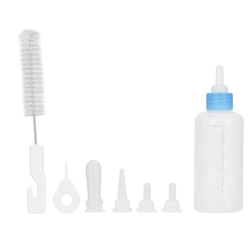 BEAHING Haustier Pflegeflasche Mini Squeeze Flüssigpupfmilch Fütterung Flasche Kit Haustier Fütterungstool für Hundekätzchen Welpe Blau, Haustiermilch Fütterungsflasche von BEAHING