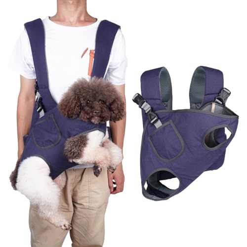 BEAHING Haustier -Rucksackträger, Verstellbarer Katzen -Rucksack Atmungsaktivem Hundeback mit Taschen- und Haken mit dem Fahrrad für kleine und mittlere Haustiere, s, s von BEAHING