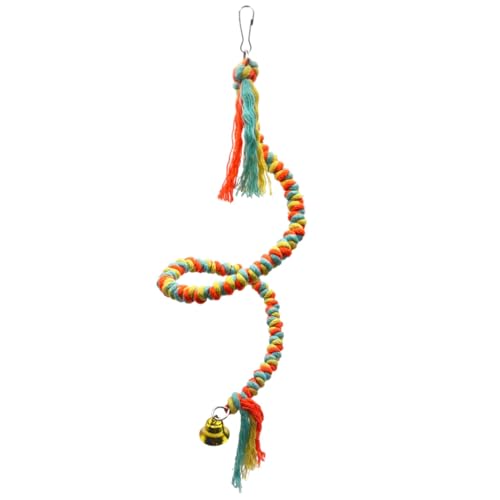 BEAHING Papageienspielzeug 39.4 '' Engagiertes Spiralwatte -Bird -Seil mit charmant von BEAHING