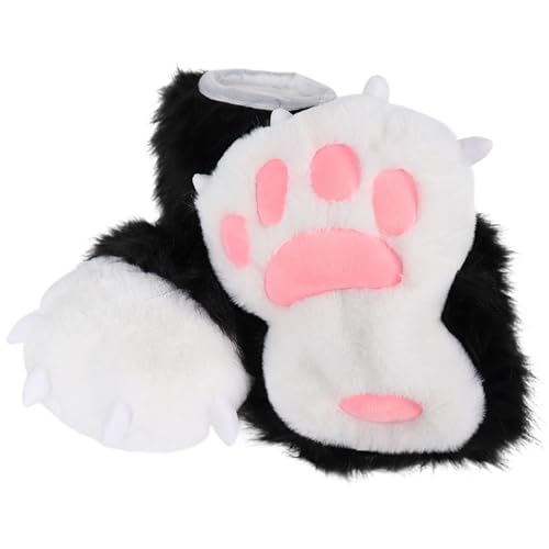 Fursuit Füße Pfoten Cosplay Tier Katze Wolf Hund Fuchs Fursuit Pfoten süße Simulation Pelzige Pfoten Weiche Fuzzy Slipper Realistic Claw Schuhe Kostümzubehör für Cosplay -Partyball Pelzige Pfoten von BEAHING