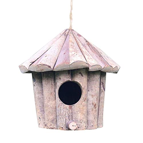Hängende Vogelhaus für Garten Vogel Nistkiste Holz Vogelhütte für wilde Vögel Futterhäuscheln, Vogelnistkiste von BEAHING