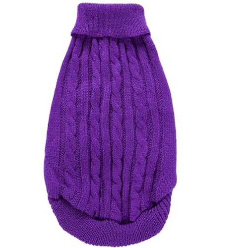 Katzenpullover, Hundepullover bequeme und warme Hundekleidung süße gestrickte klassische Rollkragenpilze Purple Katze Pullover Waschbarer Welpe Pullover für Hundekatze Haustiere Liebhaber Geschenke, von BEAHING