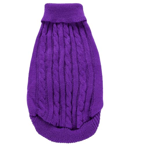 Katzenpullover, Hundepullover bequeme und warme Hundekleidung süße gestrickte klassische Rollkragenpilze Purple Katze Pullover waschbarer Welpepullover für Hundekatze Haustiere Liebhaber Geschenke, k von BEAHING