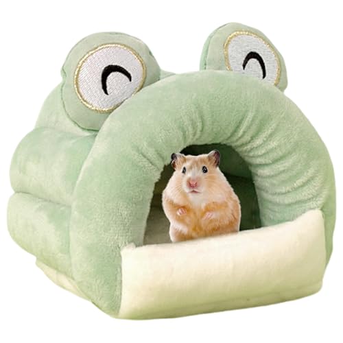 Meerschweinchen -Hassout -Isolierung Waschbarer Winter Hamster Bett gemütlich süßer Hamster Versteck für kleine Haustiere, Frettchen, Chinchilla, Hasen Medium 6.3x5.1x5.1in, Meerschweinchen -Versteck von BEAHING