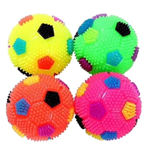 BEALIFE Haustier Farblichtball, zuverlässig und langlebig, interaktives Spielzeug für Hunde und Katzen, Blinkender elastischer Ball für Katzen, Hunde, PVC von BEALIFE