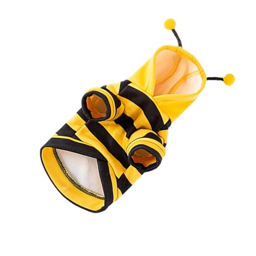 BEALIFE Hunde Bienen Kostüm. Seien Sie der Party Buzz mit bezauberndem Outfit, Haustier Halloween Thema, Cosplay Outfits, süßer Polyester Kapuzenmantel, XL von BEALIFE