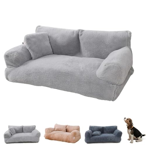 Baitang Haustiersofa, beruhigendes Hundebett, Flauschiges Plüsch-Haustiersofa, waschbar, Welpenschlafbett, Katzen-Couch, Haustier-Sofabett für große, kleine Hunde und Katzen (45 x 38 x 22 von BEAUTYLAST