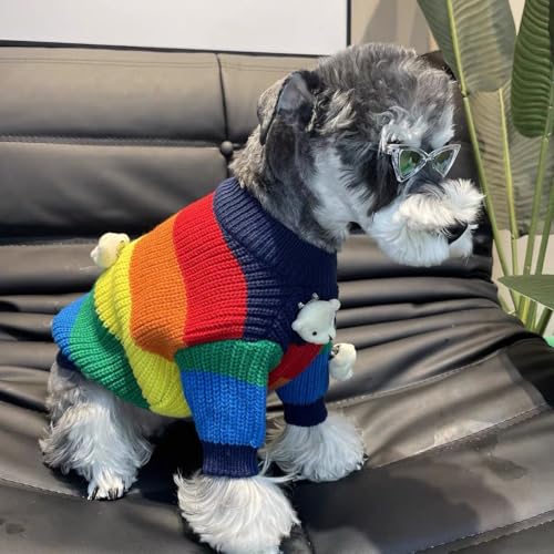 Haustier Pullover Hund Kleidung Winter warm für Französisch Bulldog Schnauzer Bichon Teddy Shiba Inu West Highland (S,Farbe) von BEAUTYMONKEY.K