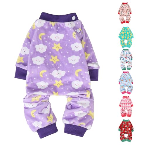 BEAUTYZOO Dehnbarer Hunde-Pyjama für große Hunde, samtweich, Frühlings- und Sommer-Hundekleidung für Mädchen und Jungen, Kragen, verstellbarer Overall, Pyjama, Einteiler, Outfit, Katze, Jammies, von BEAUTYZOO