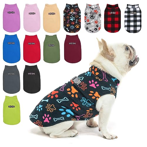 BEAUTYZOO Hunde-Fleece-Weste, Pullover, Winterjacke für kleine und mittelgroße Hunde, mit D-Ring-Leine, kaltes Wetter, Kapuzenpullover, für XS, S, M, Hunde, Jungen oder Mädchen von BEAUTYZOO