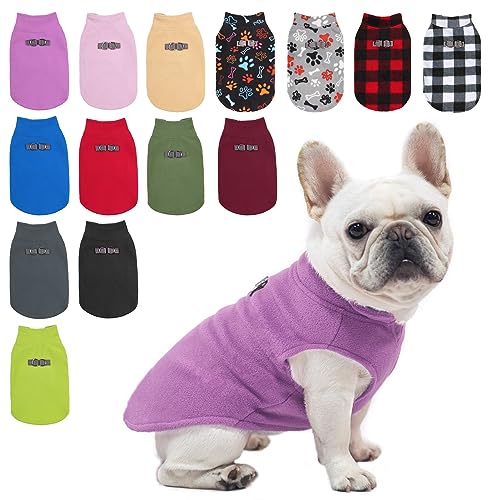 BEAUTYZOO Hundepullover Fleece Weste Hund Kleidung Winter Warme Hundeweste für Kleine Hunde Weicher Fleece Hundejacke mit D-Ring Pullover für Mittel Großen Hund, Weihnachtspullover von BEAUTYZOO