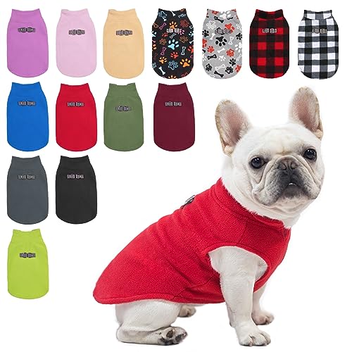 BEAUTYZOO Hundepullover Fleece Weste Hund Kleidung Winter Warme Hundeweste für Kleine Hunde Weicher Fleece Hundejacke mit D-Ring Pullover für Mittel Großen Hund, Weihnachtspullover von BEAUTYZOO