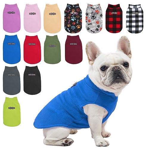 BEAUTYZOO Hunde-Fleece-Weste, Pullover, Winterjacke für kleine und mittelgroße Hunde mit D-Ring-Leine, Kaltwettermantel, Hoodie für XS, S, M, Hunde, Jungen oder Mädchen von BEAUTYZOO