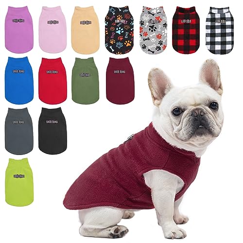 BEAUTYZOO Hundejacke, Hunde-Fleece-Weste, Pullover, Winterjacke, Hundekleidung für kleine und mittelgroße Hunde mit D-Ring-Leine, Kaltwettermantel, Hoodie für XS, S, M, Jungen oder Mädchen von BEAUTYZOO