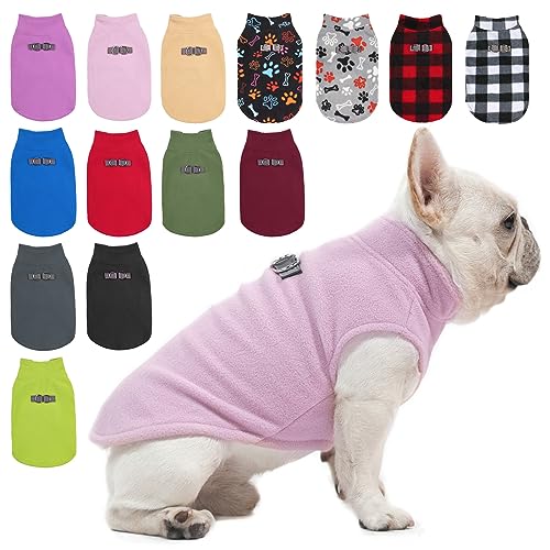 BEAUTYZOO Hunde-Fleece-Weste, Pullover, Winterjacke für kleine und mittelgroße Hunde, mit D-Ring-Leine, kaltes Wetter, Kapuzenpullover, für XS, S, M, Hunde, Jungen oder Mädchen von BEAUTYZOO