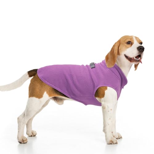 BEAUTYZOO Hundepullover Fleece Weste Hund Kleidung Winter Warme Hundeweste für Kleine Hunde Weicher Fleece Hundejacke mit D-Ring Pullover für Mittel Großen Hund, Weihnachtspullover von BEAUTYZOO