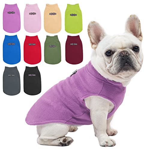 BEAUTYZOO Hunde-Fleeceweste, Winterjacke für kleine und mittelgroße und große Hunde, mit D-Ring-Leine, für kaltes Wetter, Kapuzenpullover, für XS, S, M, Jungen, Mädchen, Lila, Größe XL von BEAUTYZOO